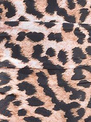 Beaded Leopard/Solid Color One-Piece Swimsuit