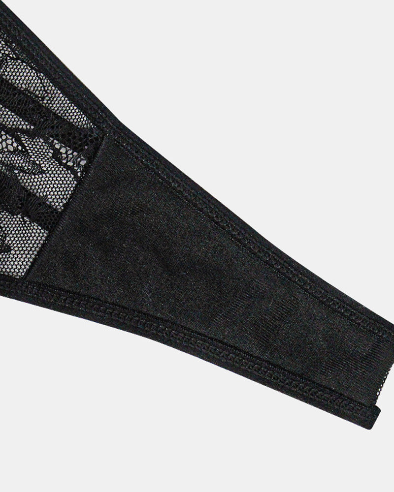 Double-Strap Low-Rise Hollow Seamless Briefs