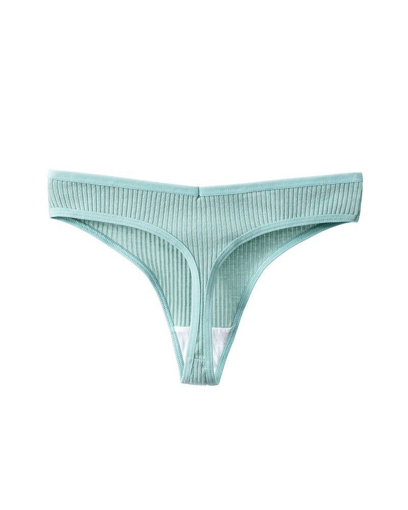 Cotton Crotch High Elastic Low Waist Simple Breathable Underwear