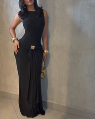 Slim Fit Backless Sleeveless Dress