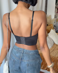 Spaghetti Strap Underwire Shaping Bra With Beautiful Back
