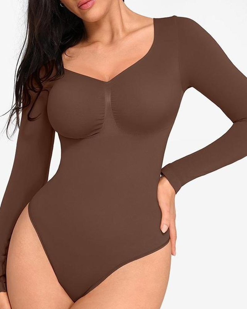 Slim-Fit V-Neck Seamless Body Shaping Bodysuit
